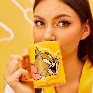 TOM & JERRY X 380ml Ceramic Cartoon Mouse Pattern Yellow Mug
